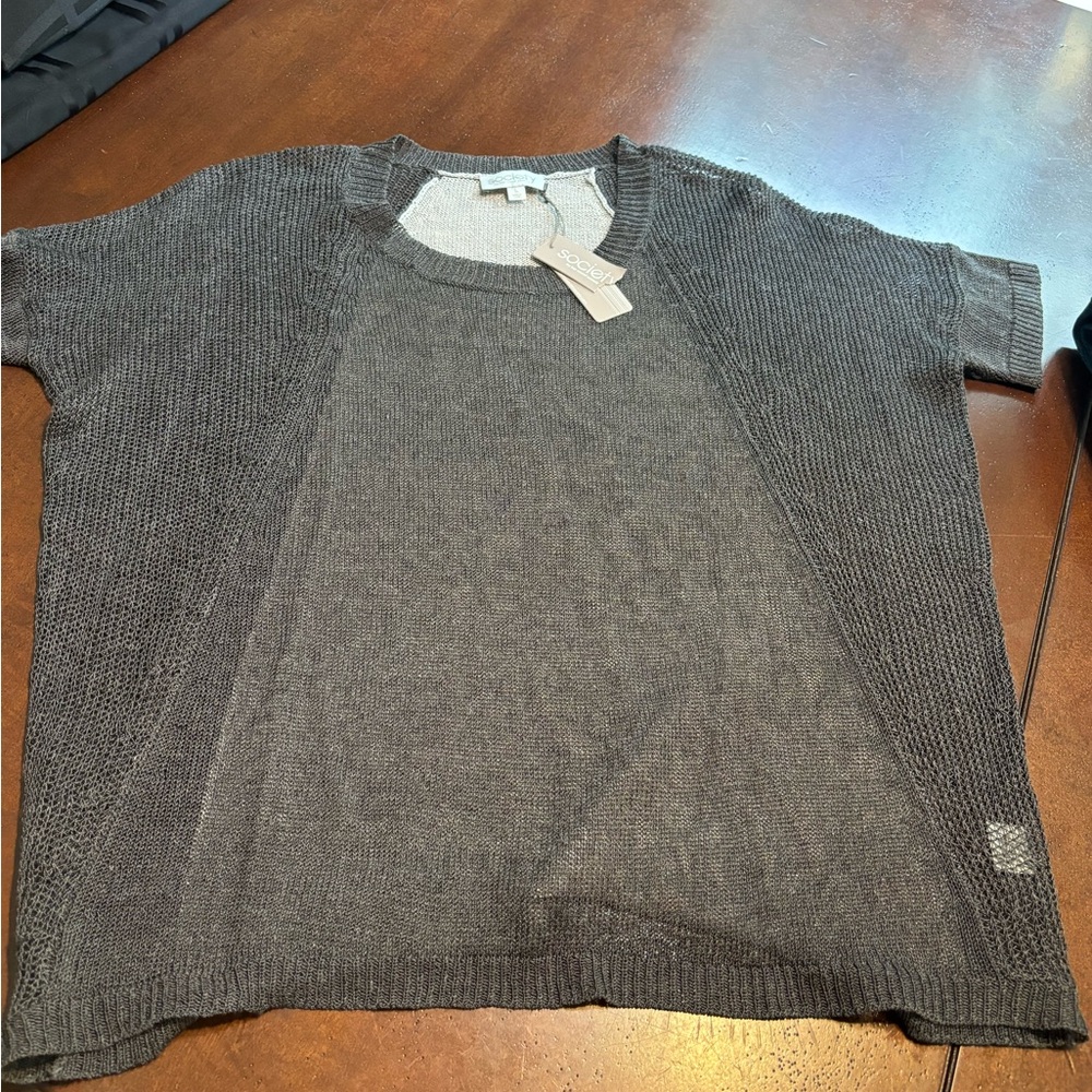 Society crewneck knit sweater